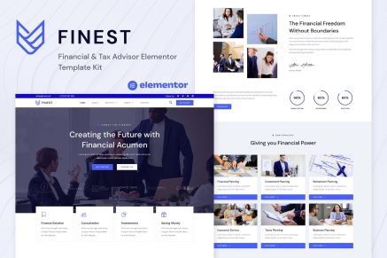 Finest- Financial and Tax Advisor Elementor Template Kit