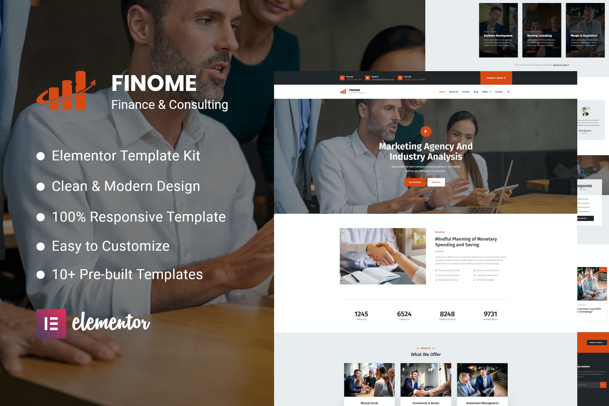 Finome- Finance and Business Elementor Template Kit