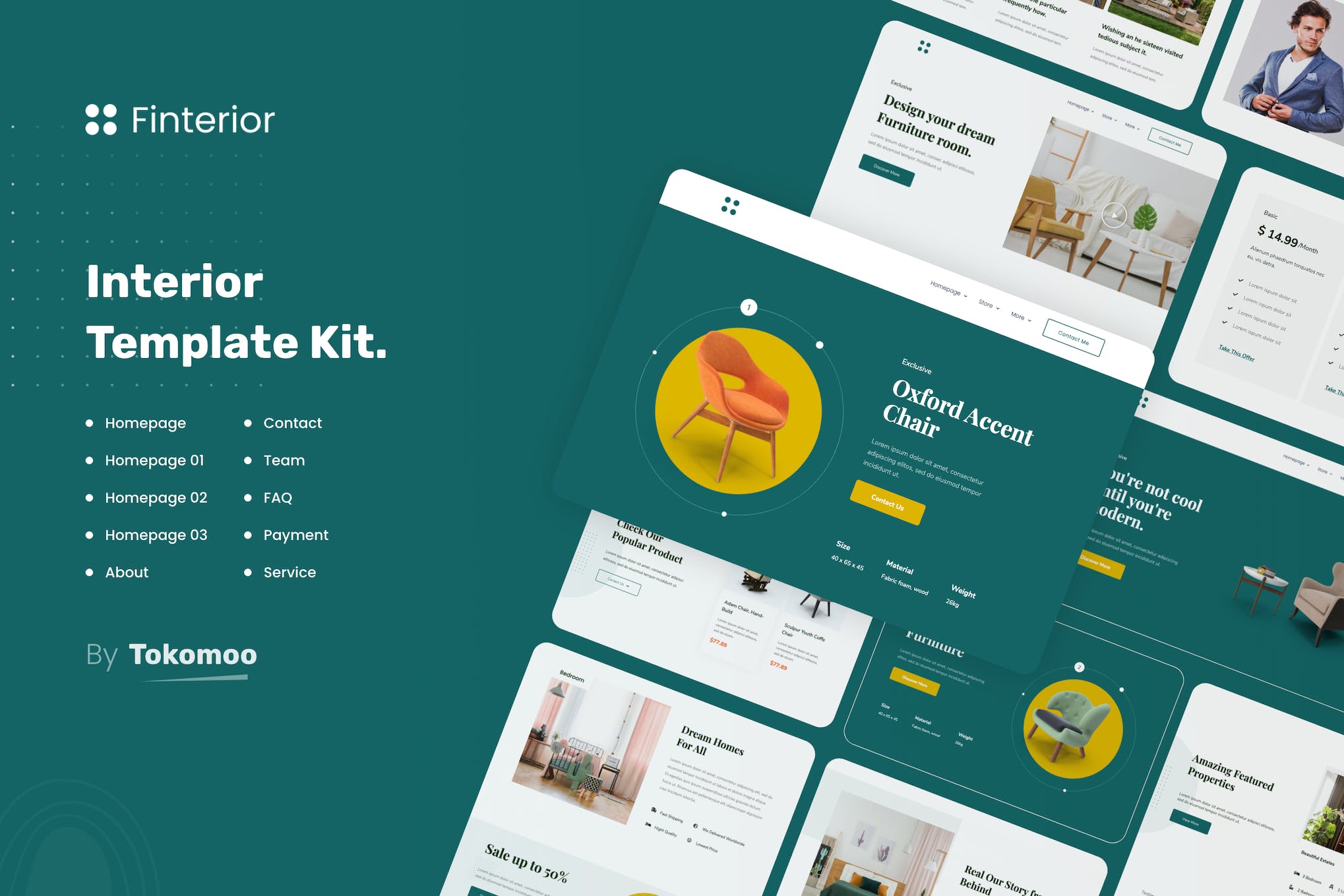 Finterior- Interior Design and Architecture Elementor Template Kit