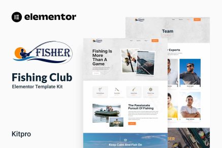 Fisher- Fishing Club Elementor Template Kit