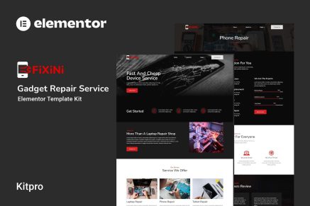 Fixini- Gadget Repair Service Elementor Template Kit