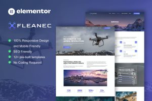 Fleanec – Aerial Photography & Videography Elementor Template Kit