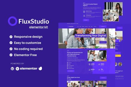 Flux- Digital Agency Elementor Template Kit