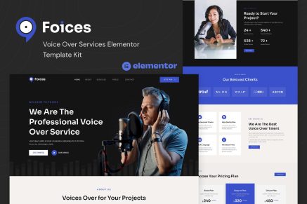Foices- Voice Over Services Elementor Template Kit