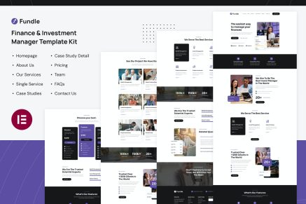 Fundle- Finance and Investment Manager Elementor Template Kit