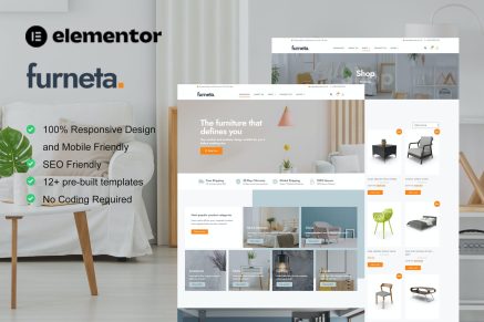 Furneta- Furniture Shop Elementor Template Kit