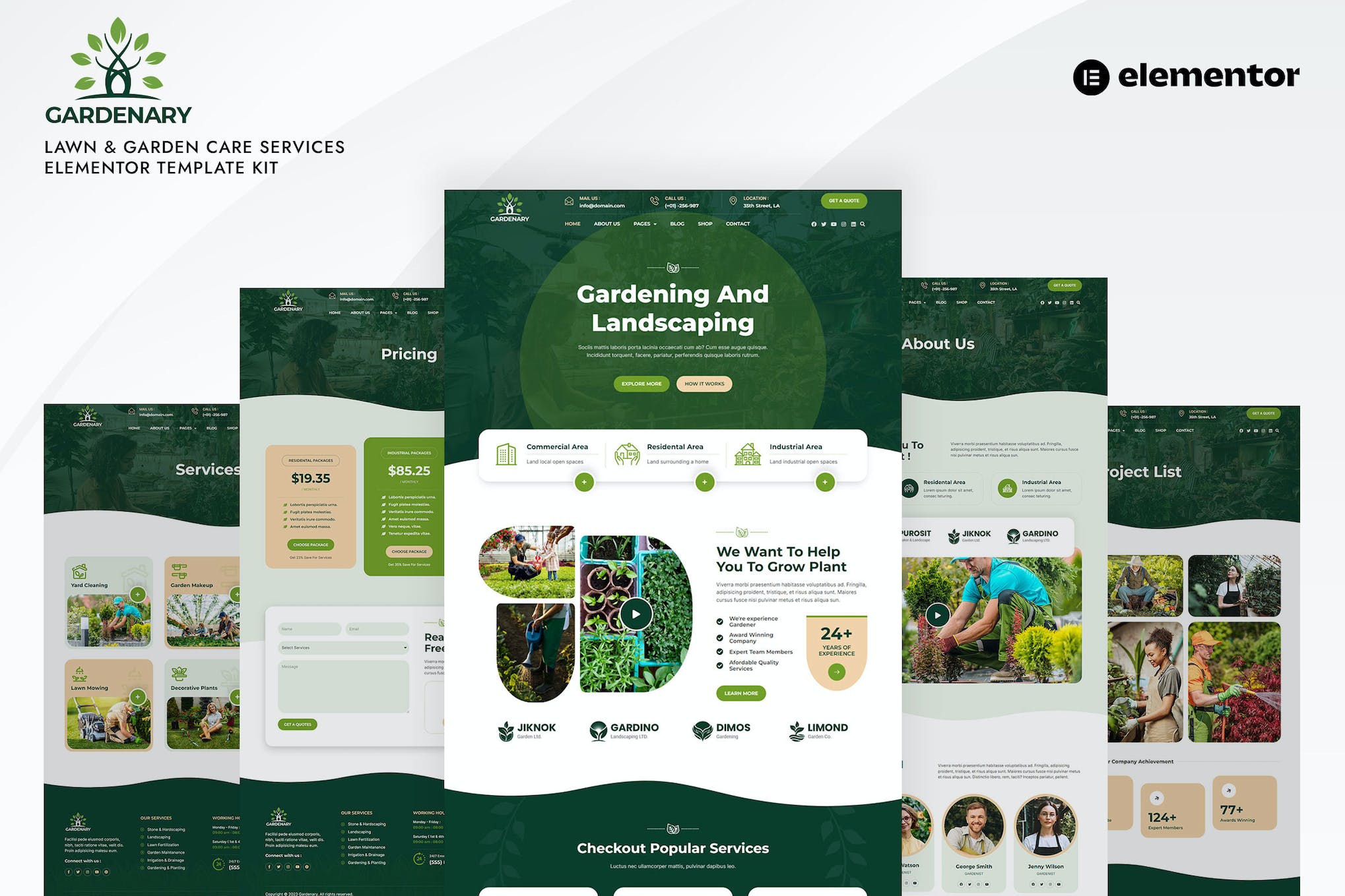 Gardenary- Lawn Garden Care Services Elementor Template Kit