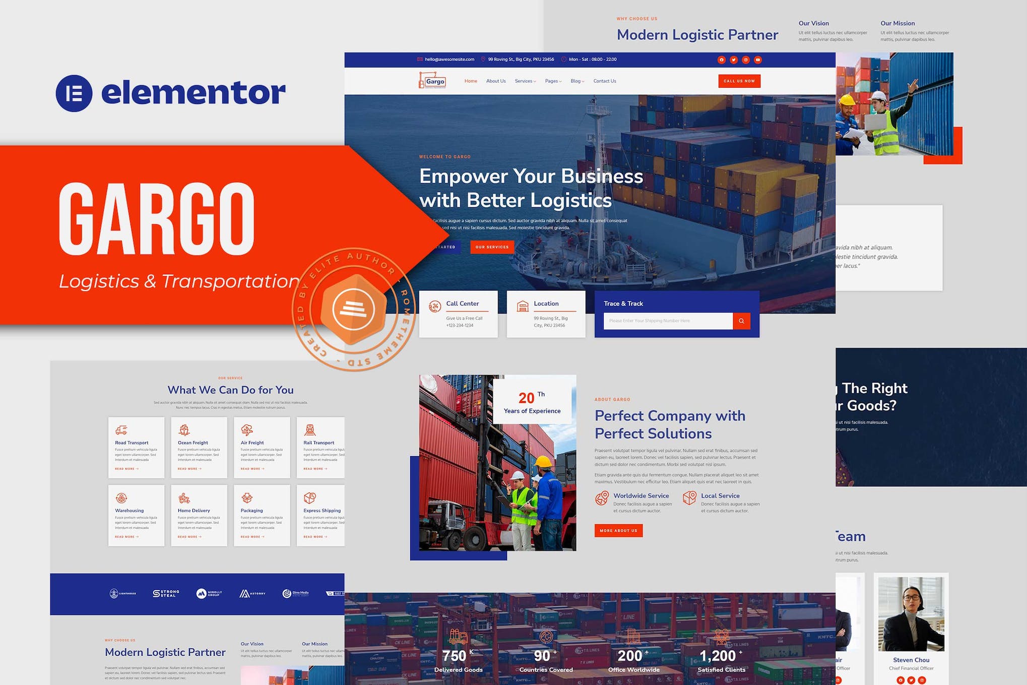 Gargo- Logistics and Transportation Elementor Template Kit