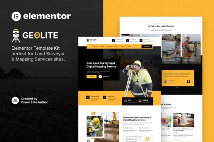 Geolite- Land Surveying and Digital Mapping Elementor Template Kit
