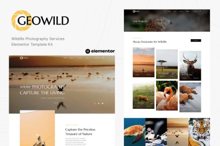 Geowild- Wildlife Photography Services Elementor Template Kit