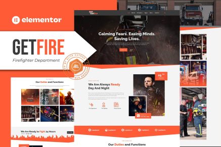 Getfire- Firefighter Department Elementor Template Kit