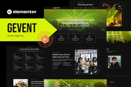 Gevent- Event Agency Elementor Template Kit