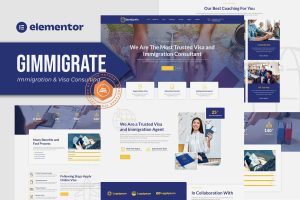 Gimmigrate – Immigration & Visa Consulting Elementor Template Kit