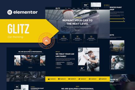 Glitz- Car Painting and Restoration Elementor Template Kit