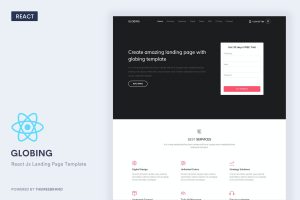 Globing – React Js Landing Page Template
