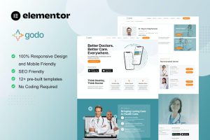 Godo – Doctor & Medical Saas Elementor Template Kit