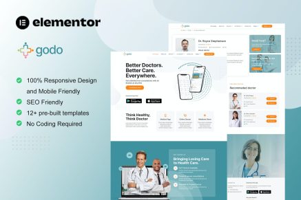 Godo- Doctor and Medical Saas Elementor Template Kit