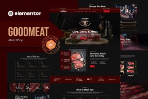 Goodmeat – Meat Shop & Butcher Elementor Template Kit
