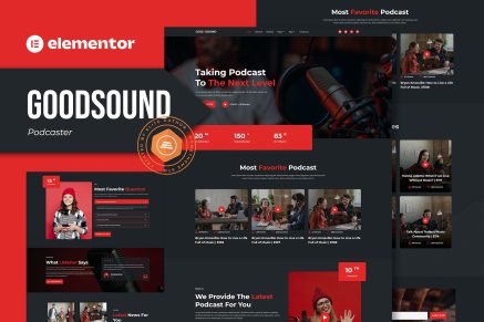 Goodsound- Podcaster Elementor Template Kit