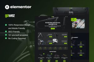 Gowez – WooCommerce Bike Shop & Bike Service Elementor Template Kit