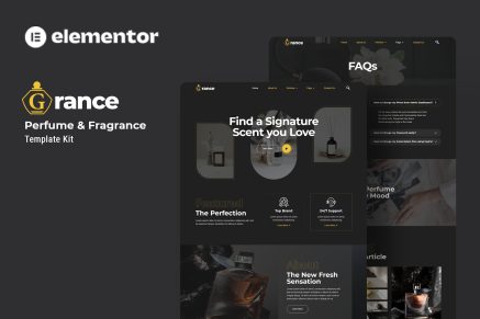 Grance- Perfume and Fragrance Elementor Template Kit