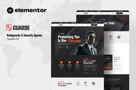 Guarde- Bodyguards and Security Agency Elementor Template Kit
