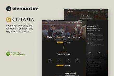 Gutama- Music Composer and Producer Elementor Template Kit
