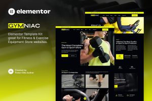 Gymniac – Fitness & Exercise Equipment Store Elementor Template Kit