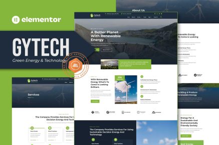 Gytech- Green Energy and Technology Elementor Pro Template Kit