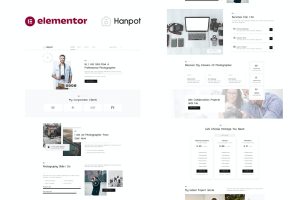Hanpot – Personal Photographer & Portfolio Showcase Elementor Template Kit