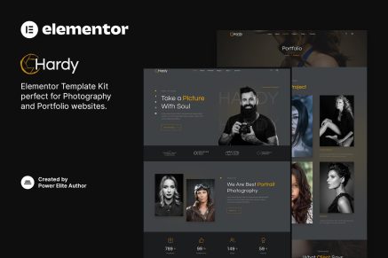 Hardy- Photography and Portfolio Elementor Template Kit