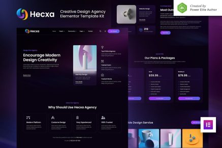 Hecxa- Creative Design Agency Elementor Template Kit