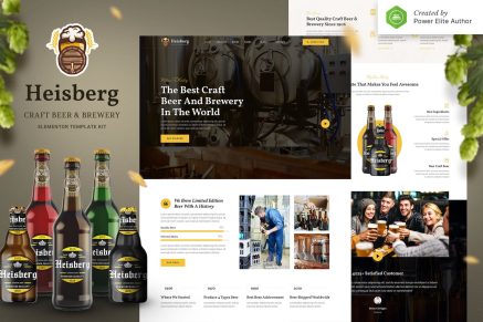 Heisberg- Craft Beer and Brewery Elementor Template Kit