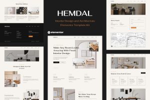 Hemdal – Interior Design & Architecture Elementor Template Kit