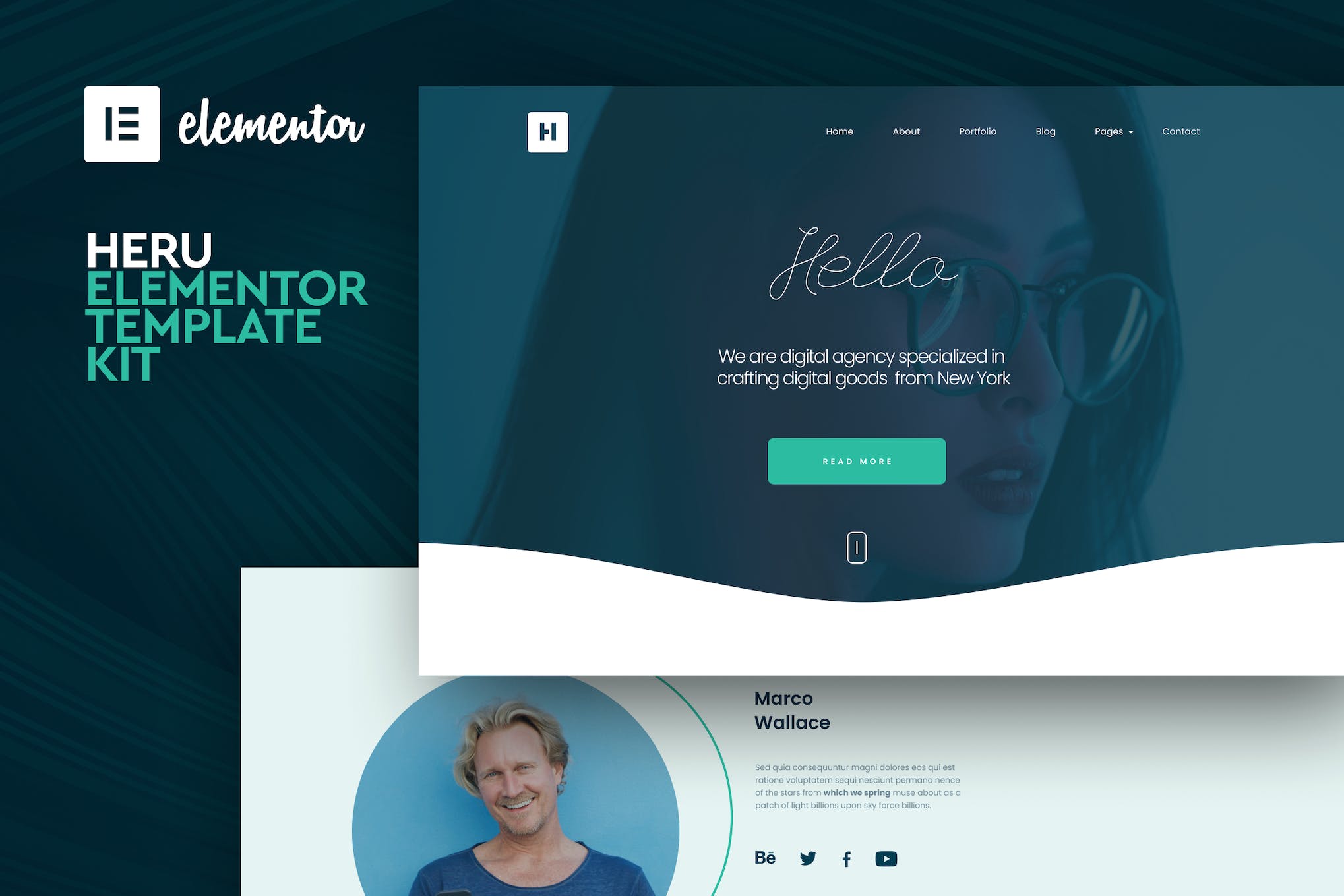 Heru- Creative Elementor Template Kit