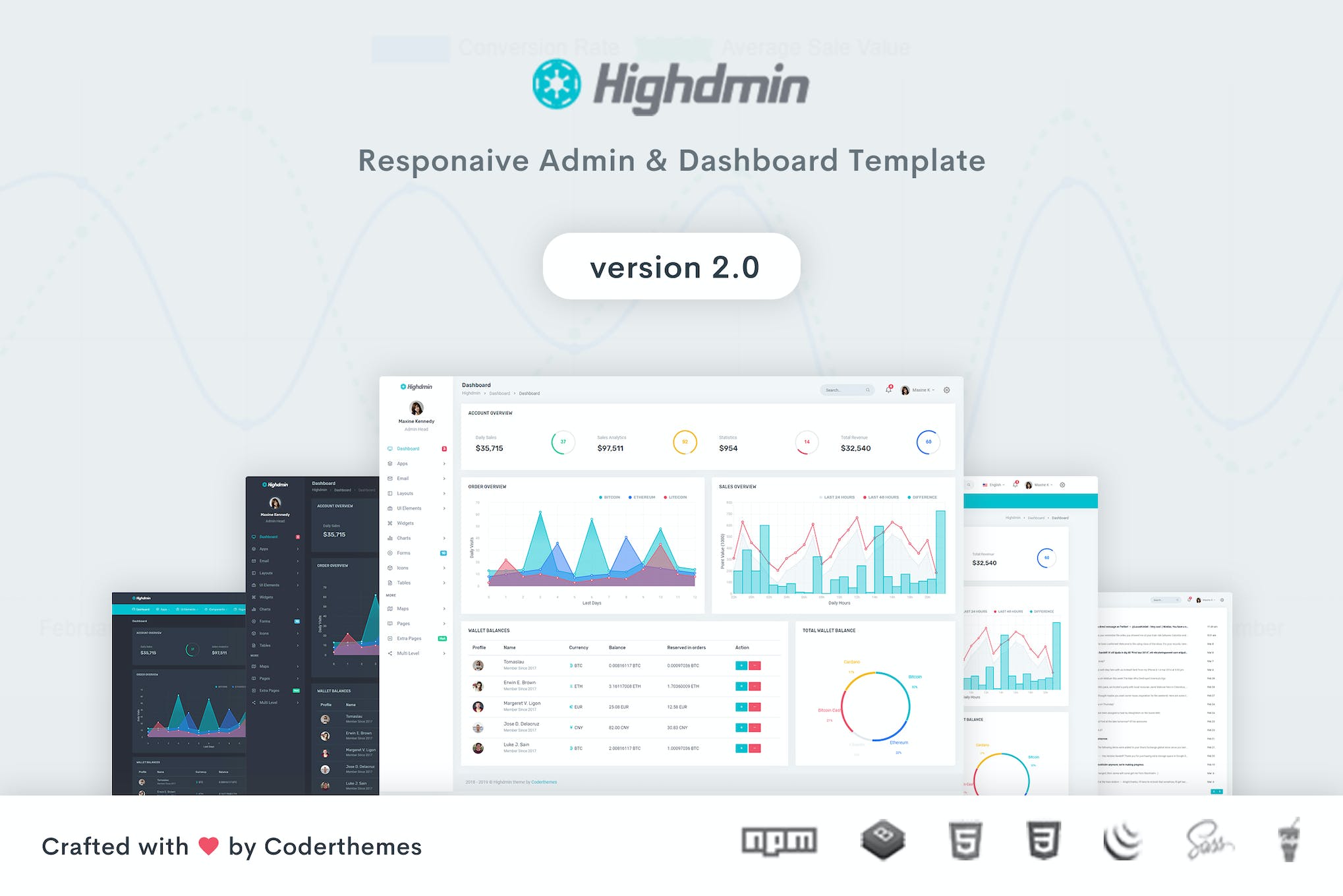 Highdmin- Responsive Bootstrap Admin Dashboard