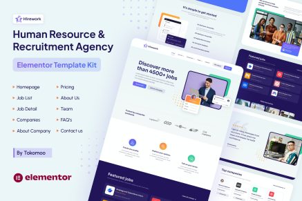 Hirework- Human Resource and Recruitment Agency Elementor Pro Template Kit