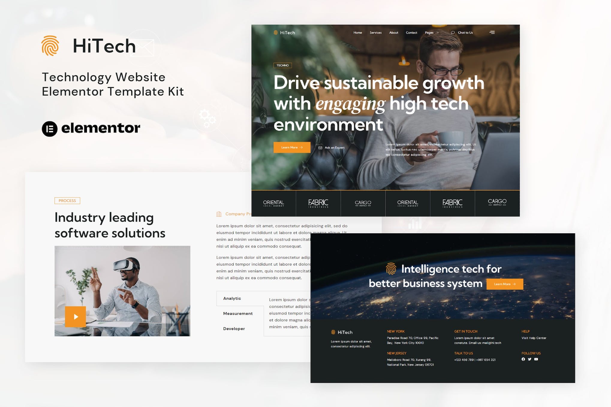 HiTech- IT Solutions and Services Elementor Template Kit