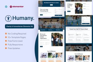 Humany – Charity Elementor Pro Template Kit
