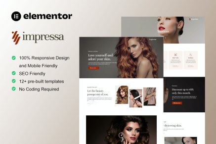 Impressa- Personal Stylist and Makeup Service Elementor Template Kit