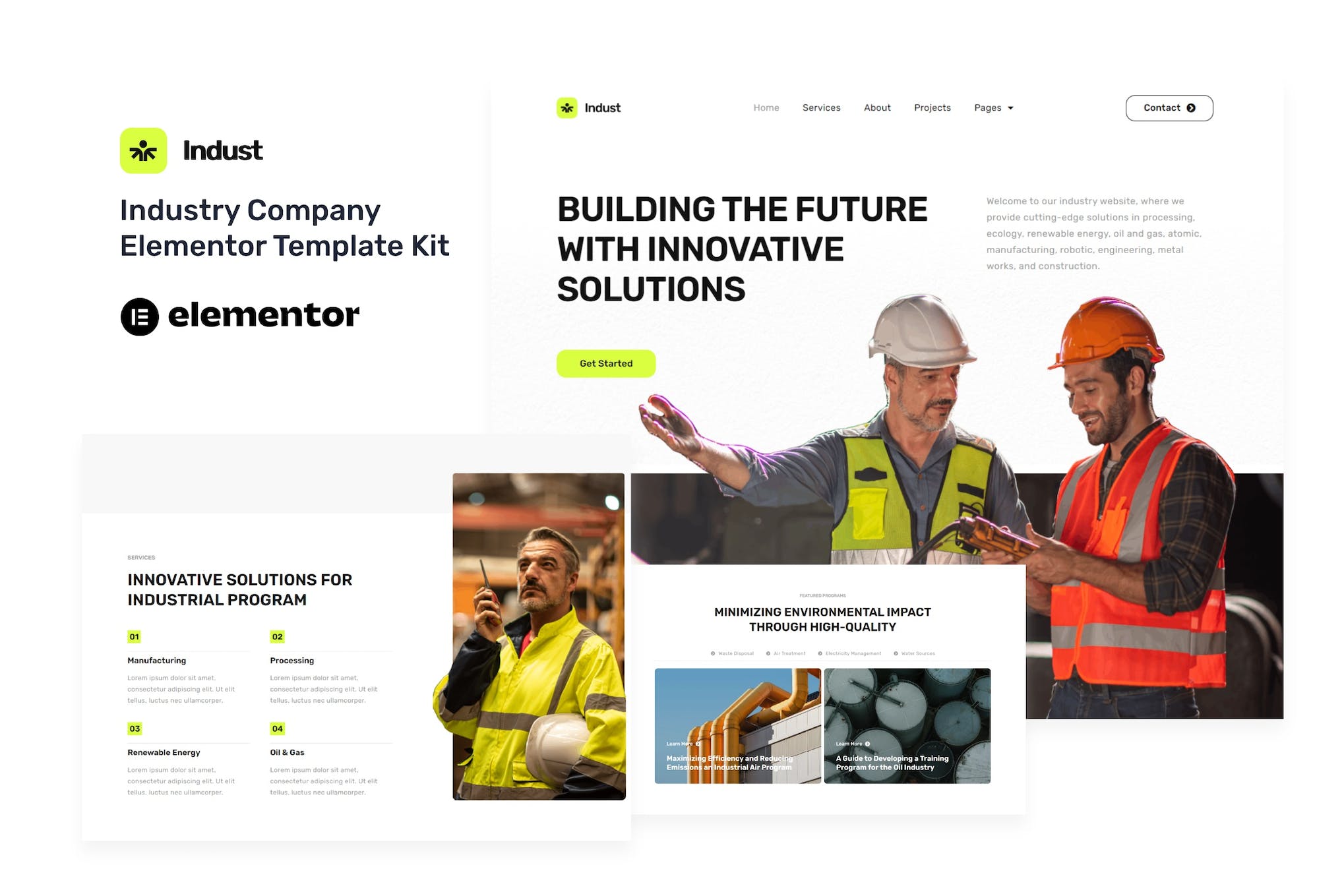 Indust- Industry and Factory Elementor Template Kit