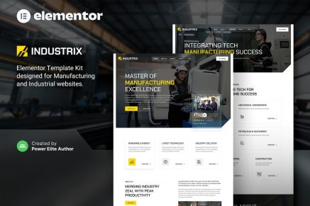 Industrix- Manufacturing and Industrial Elementor Template Kit
