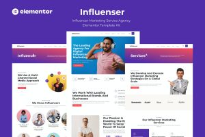 Influenser – Influencer Marketing Services Agency Elementor Template Kit