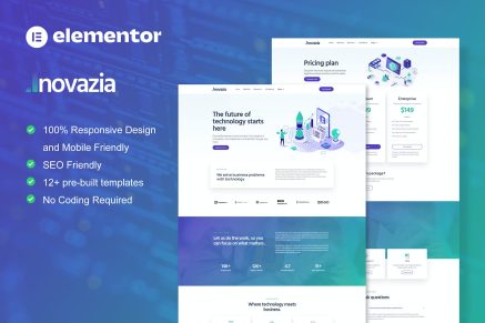 Inovazia- IT Services Elementor Pro Full Site Template Kit