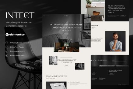 Intect- Interior Design and Architecture Elementor Template Kit