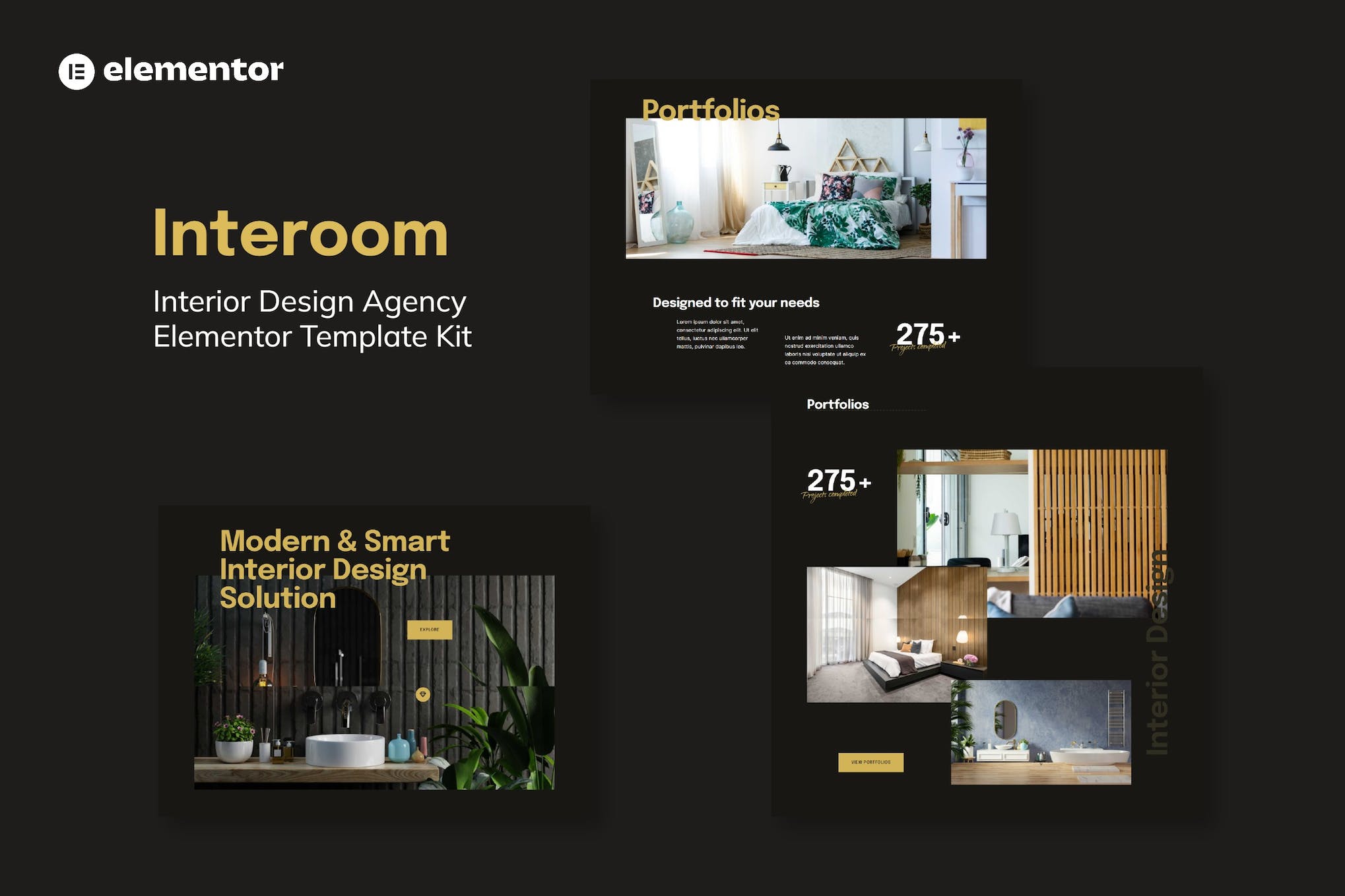 Interoom- Interior Design and Architecture Elementor Template Kit