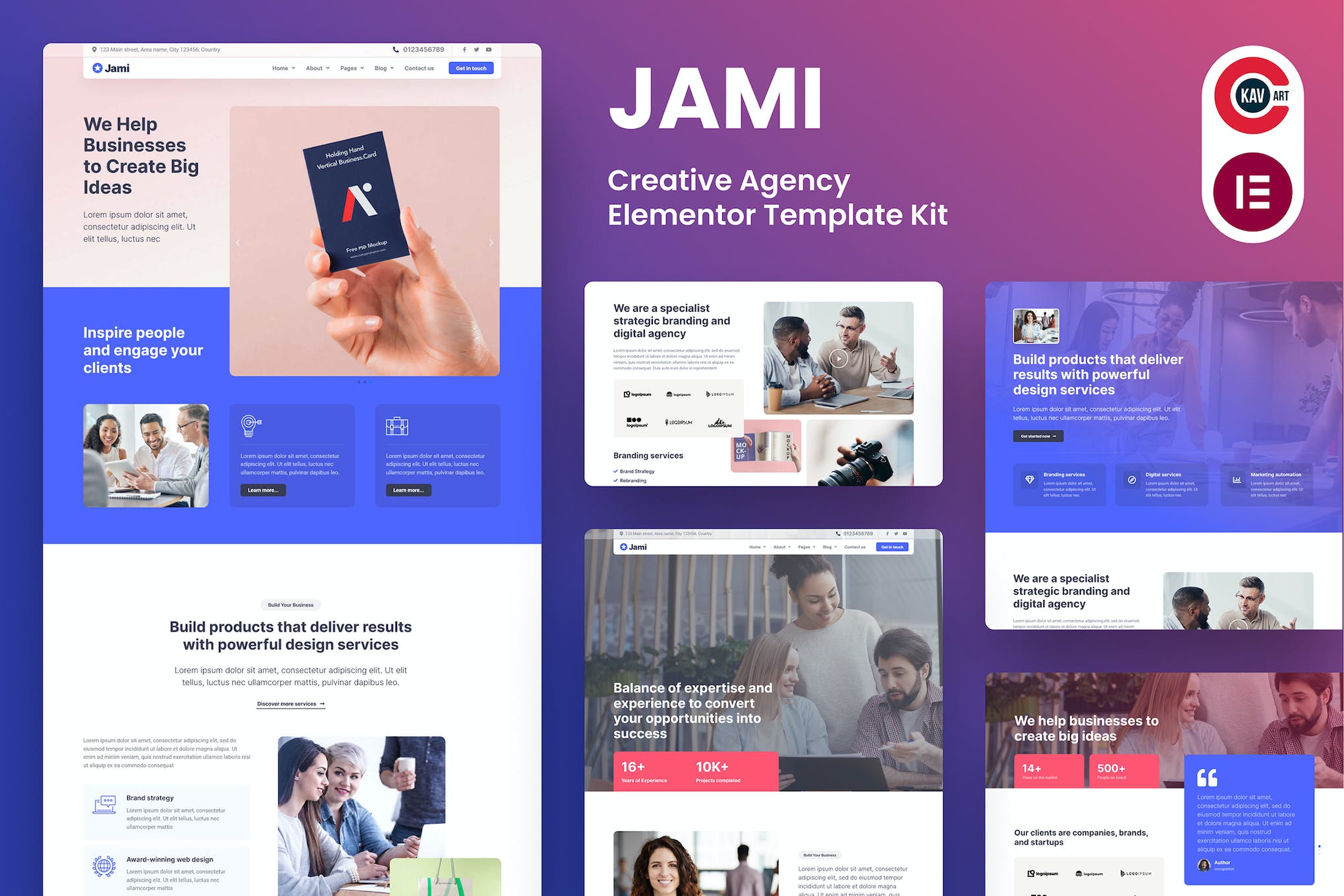 Jami- Creative Agency Elementor Template Kit