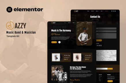 Jazzy- Music Band and Musician Elementor Template Kit