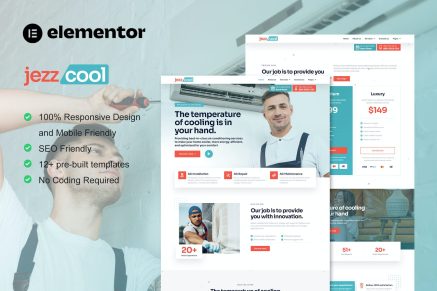 JezzCool- AC Repair Services Elementor Pro Template Kit