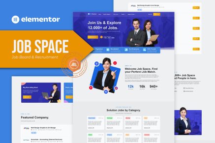 Job Space- Job Board and Recruitment Elementor Template Kit